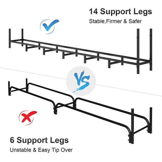 NEX™ Outdoor Firewood Rack with Cover Combo Set